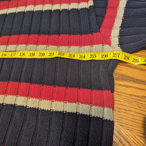 Eddie Bauer Men's Chunky Striped Cotton Sweater - Picture 6 of 7